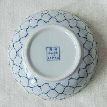 MEC-C4.Chén sứ trắng lưới xanh