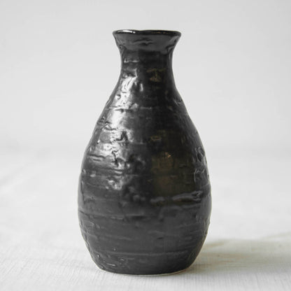 MEC-B4.Bình Sake gốm đen